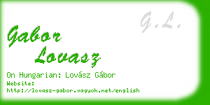 gabor lovasz business card