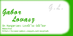 gabor lovasz business card